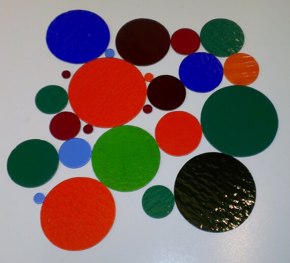 Precut Stained Glass Circles Handmade for your by JBsGlassHouse