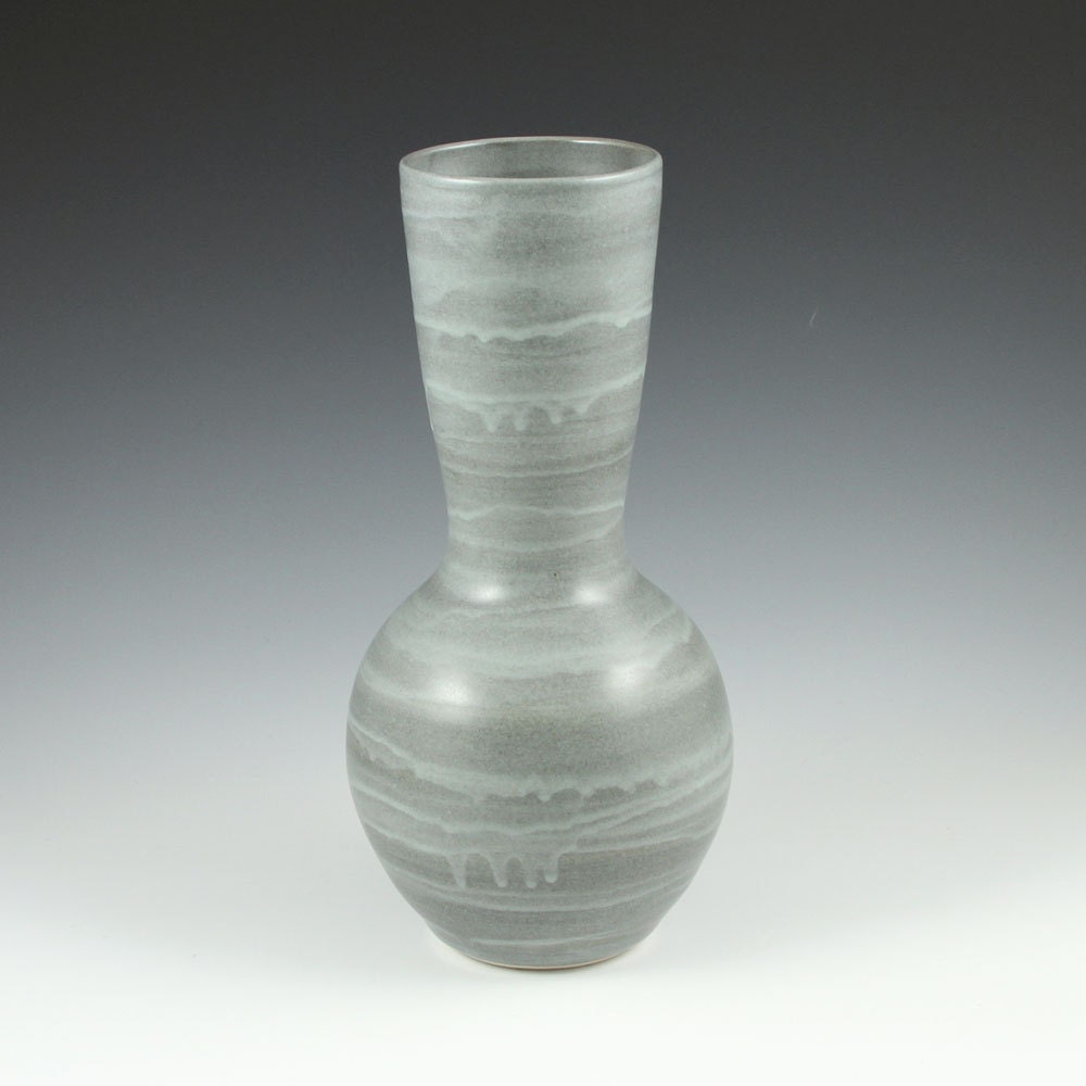 Modern Vase in Steel Grey