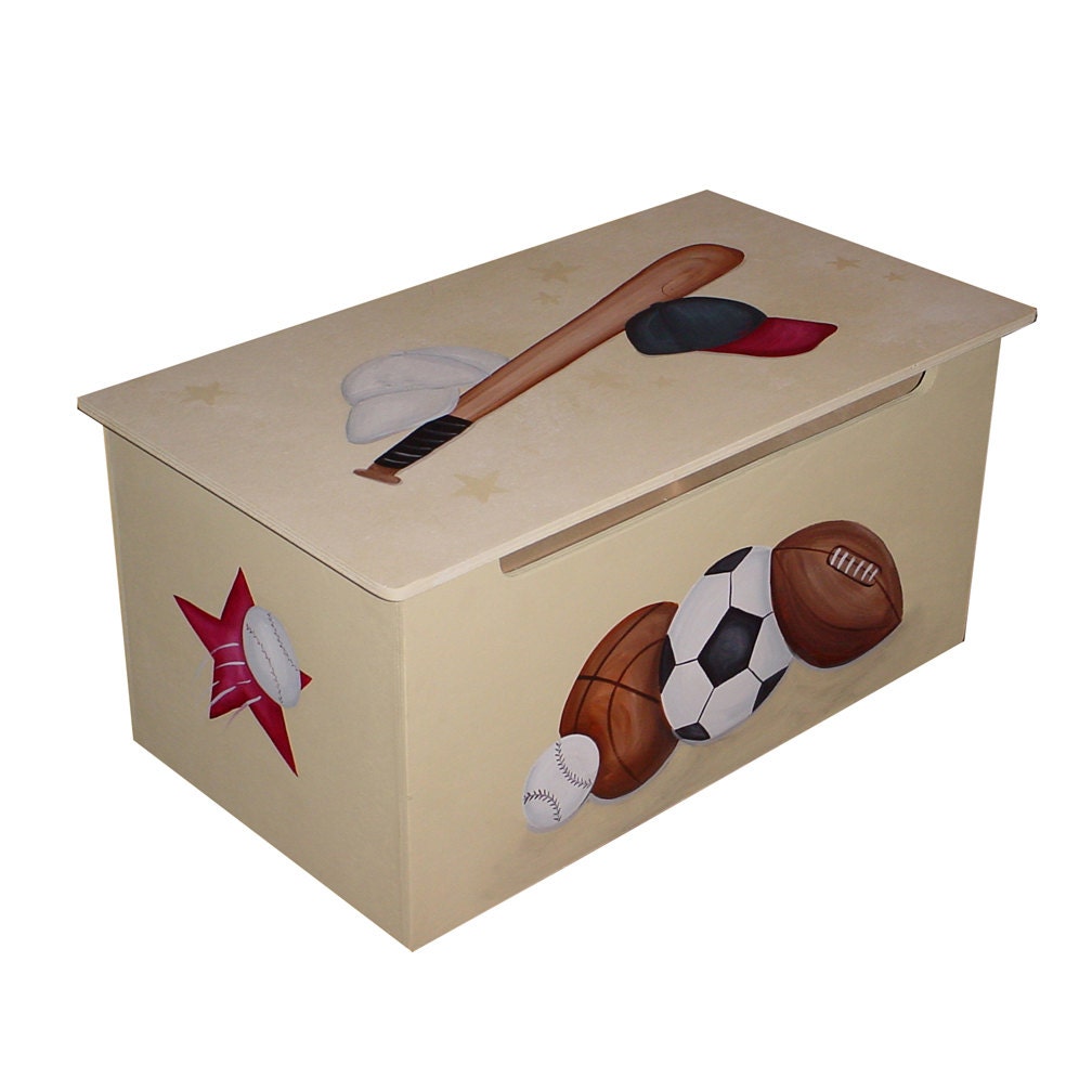 football shaped toy chest