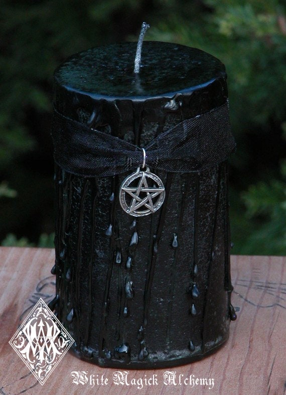 Witches Magick Candle 2x3 Pillar Sacred Ritual High Magick Protection Luck Love Money 