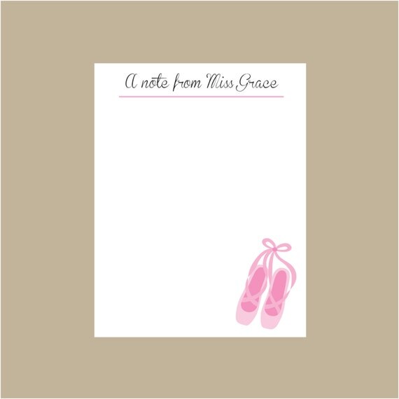 Ballet Notepad, Dance Teacher Notepad, Personalized Notepad, Teacher gift, stocking stuffer Il_570xn