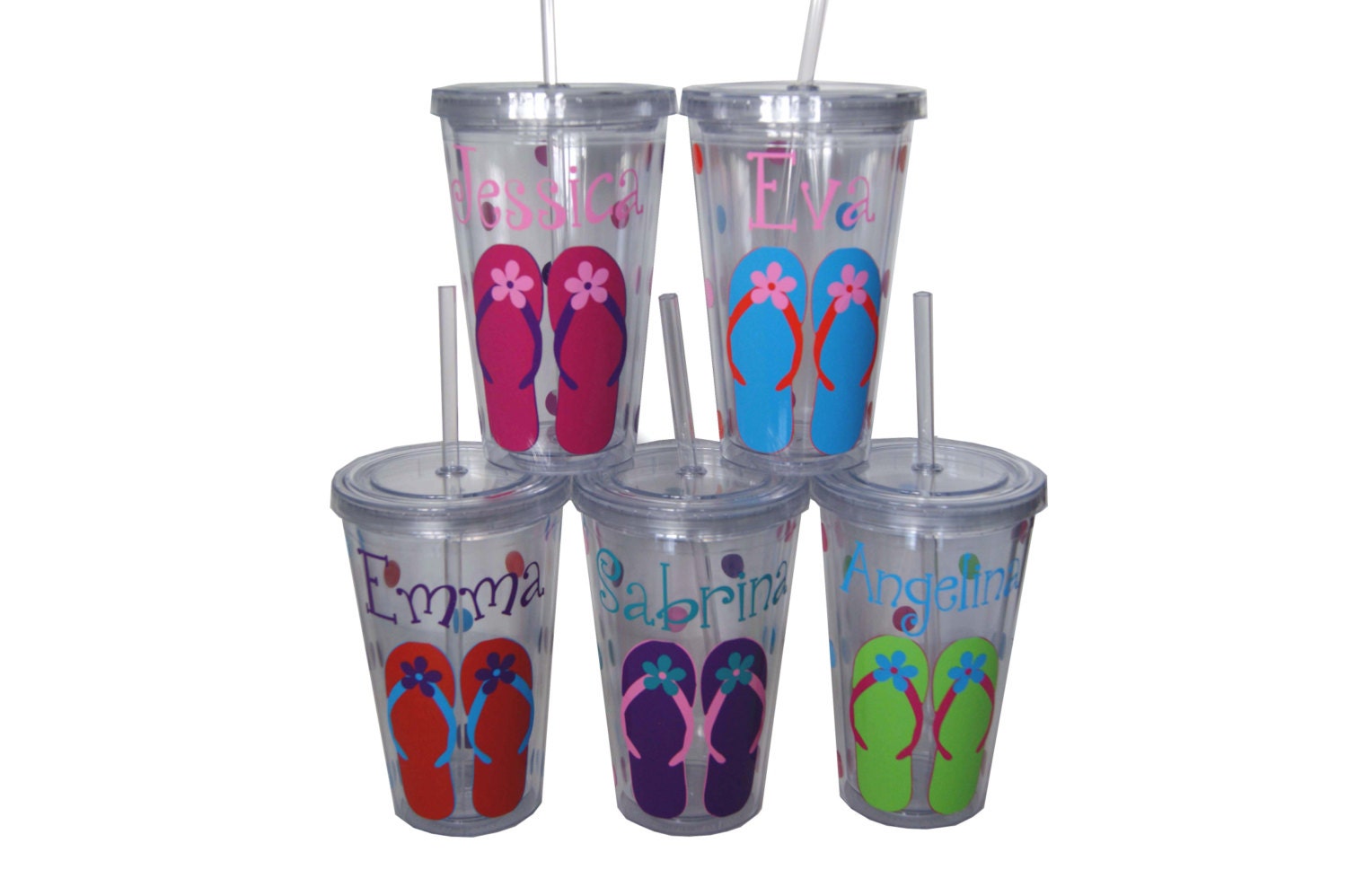 with vinyl tumblers decorated / by Flip Acrylic Personalized BeanBearCreations Flops Tumbler