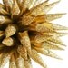 Handmade Glittered Gold Paper Star Urchin Ornament, Christmas, New Years, Party Decor, First Anniversary Gift - Satin Gold Sparkler, 4 inch