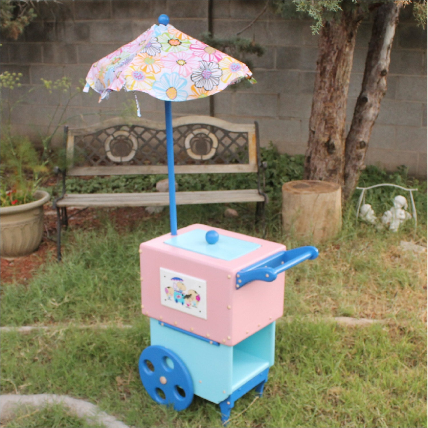 toy ice cream cart wooden