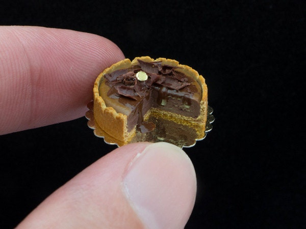 Chocolate 'Pâtisserie' Cheesecake - 12th Scale Miniature Food