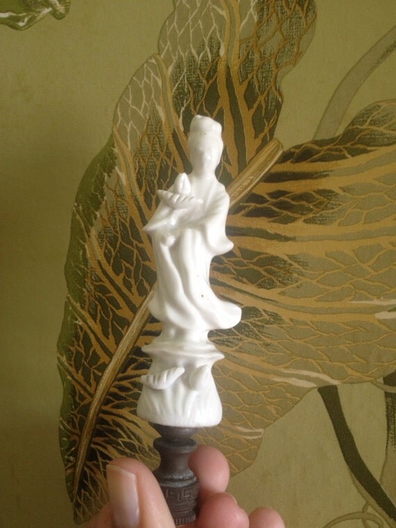 Oriental geisha lamp finial by TheSageScottie on Etsy