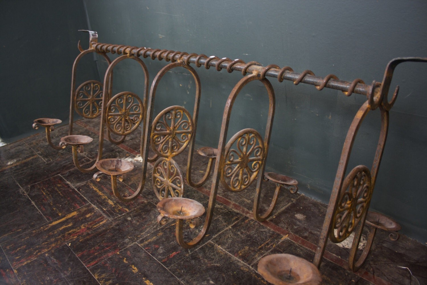 Antique Medieval Wrought Iron Candle Chandelier / by sevenbc