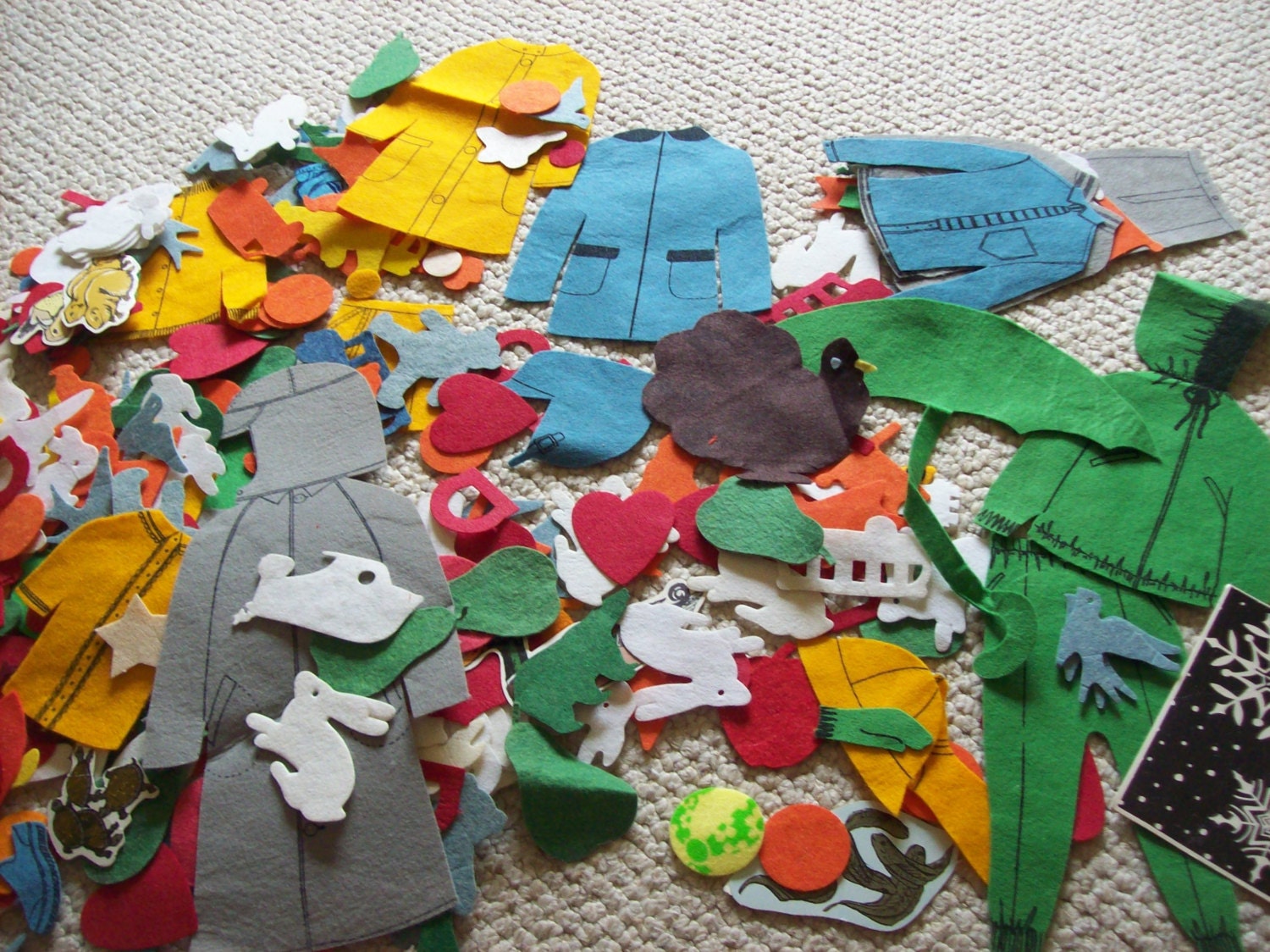 Large Lot Of Felt Pieces For Felt Board Classroom By Kris67