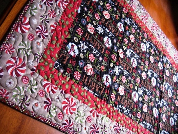 Christmas christmas by table Patchwork Runner  believe QuiltyMcQuilterson runner Table Quilted