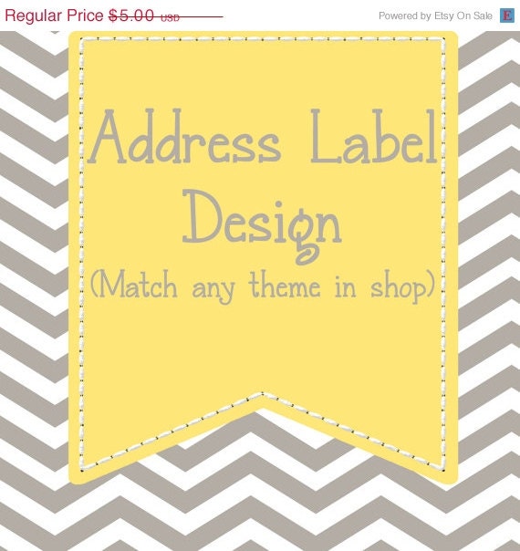 10% Off Holiday Sale Matching Address Label Design - PRINTABLE LABEL DESIGN Il_570xn