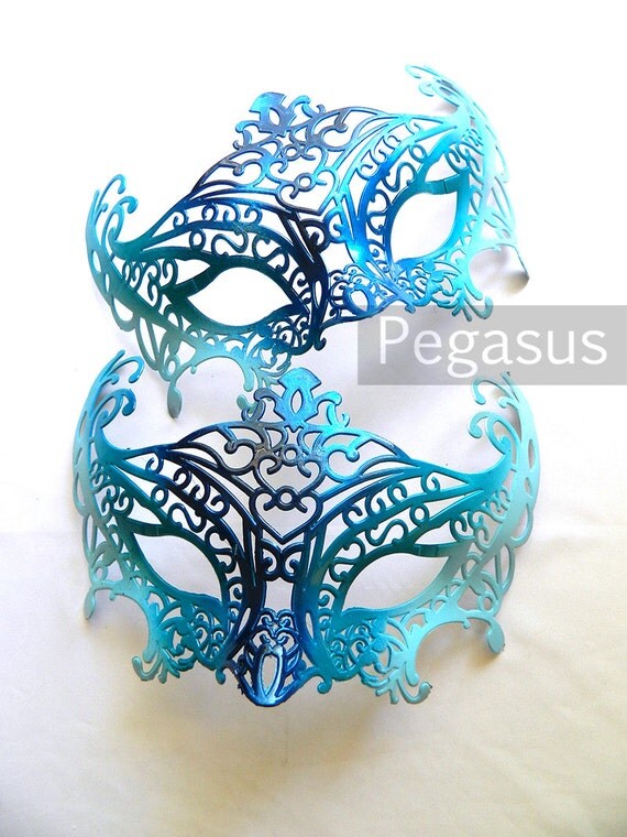 Masquerade Mask base 1 Mask Mermaid BLUE DIY Ballroom by pegasus22