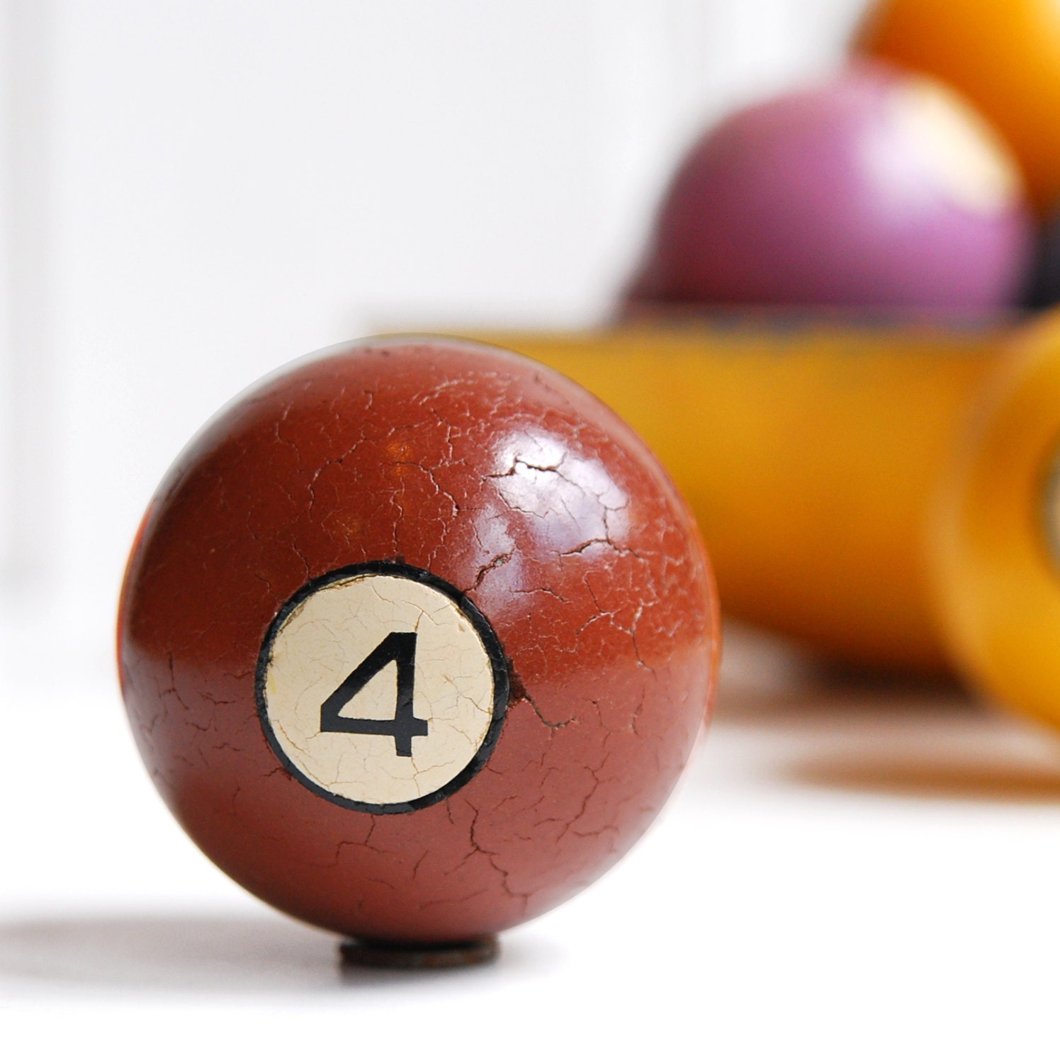 FREE SHIPPING Vintage Antique Clay Billiard Ball by BCMARTINS