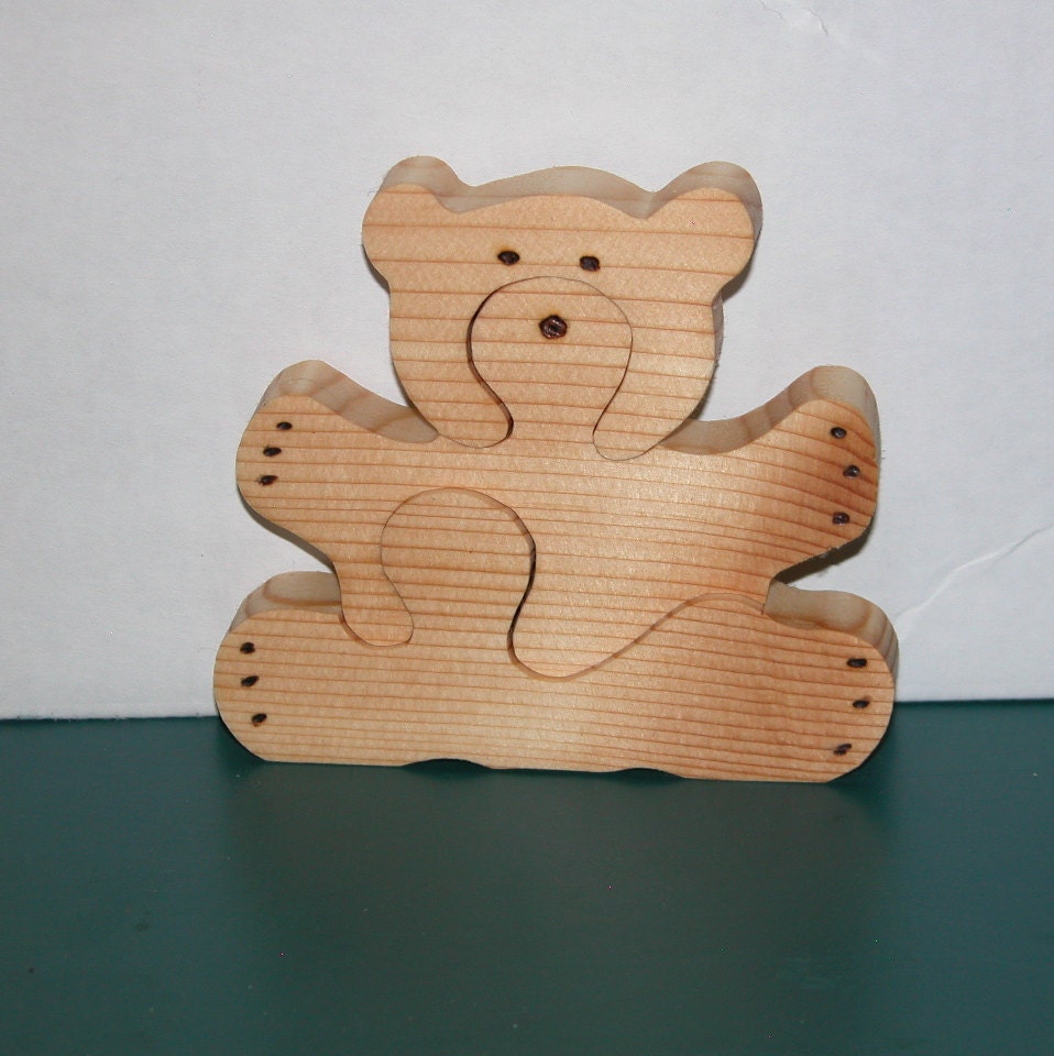 wooden teddy bears