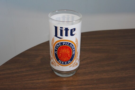 Great Vintage Miller Lite Beer Glass Collectible by TrixiesTale