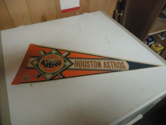 Vintage Houston Astros Astrodome Logo Pennant by KennysAntiques