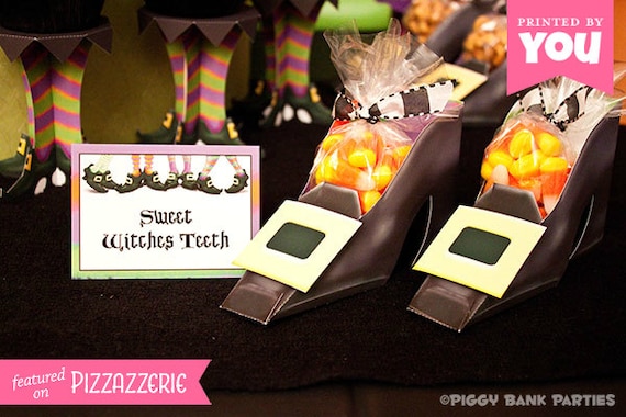 Witch's Shoe Favor Box : DIY Printable Shoe and Buckle PDF - Instant Download Il_570xn