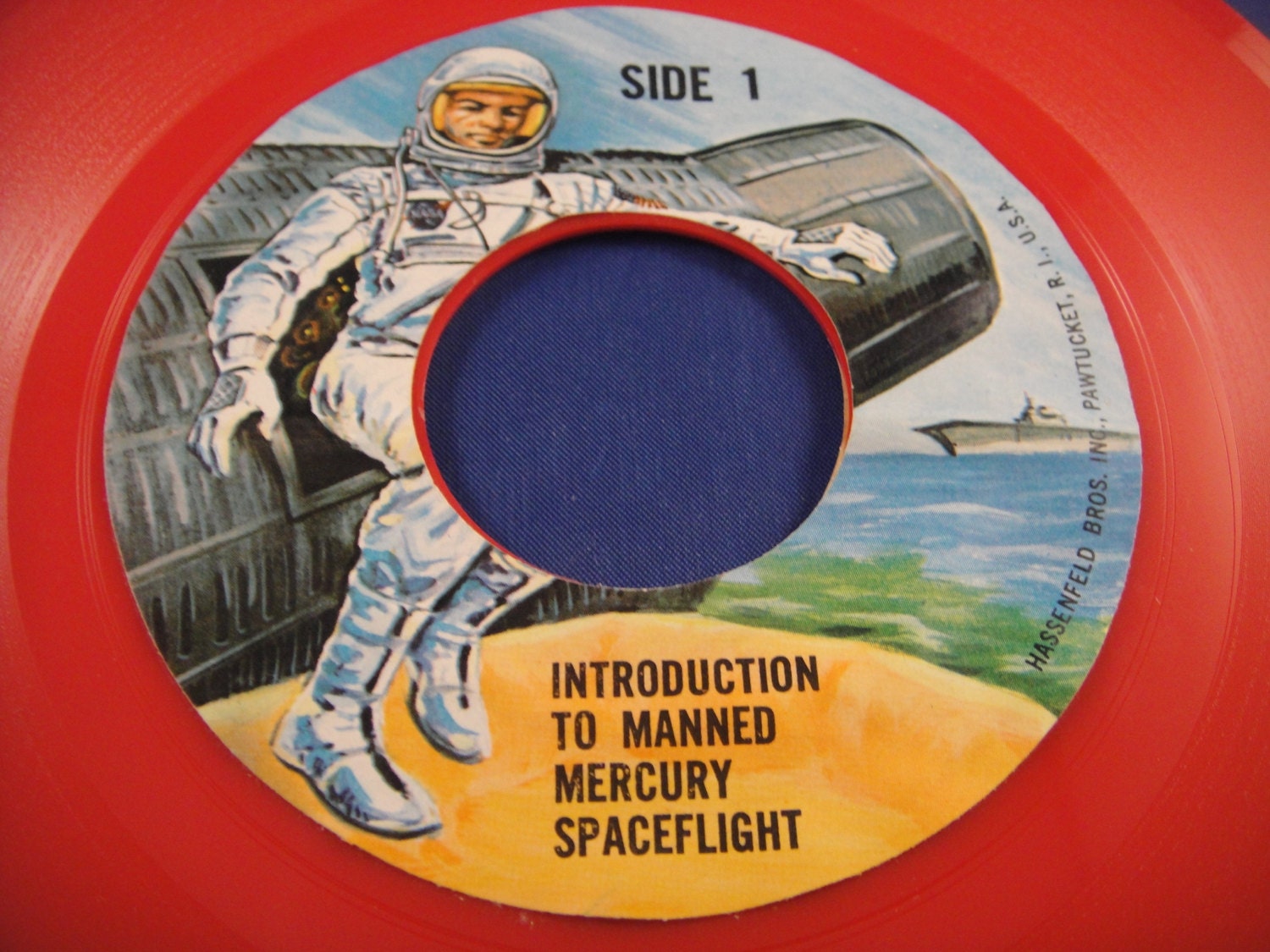 GI Joe 45 RPM Red Vinyl Record Mercury Spaceflight