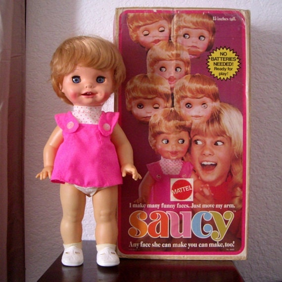 Vintage Mattel Saucy Makes Faces Doll Complete with by aquarius247