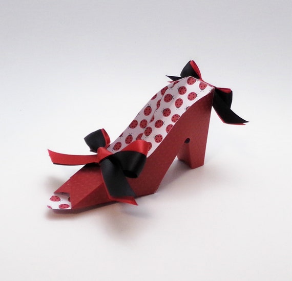 ... high heel paper shoe favor gift box 5 00 usd buy now on etsy this shoe