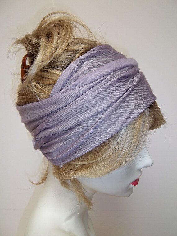 Yoga Wrap Hair Wrap Lavender Tencel Exercise by NinisNiche