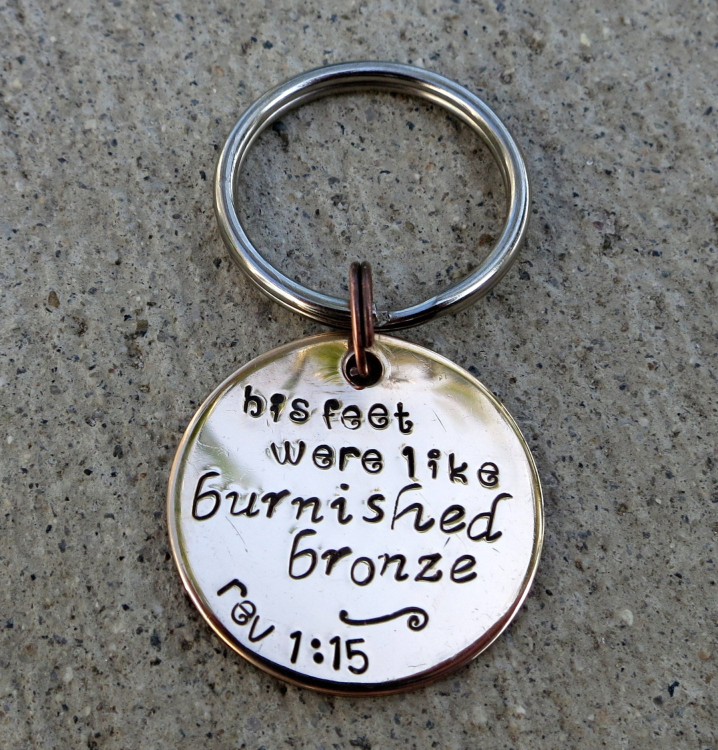 Items similar to Feet were Burnished Bronze Revelation Hand Stamped