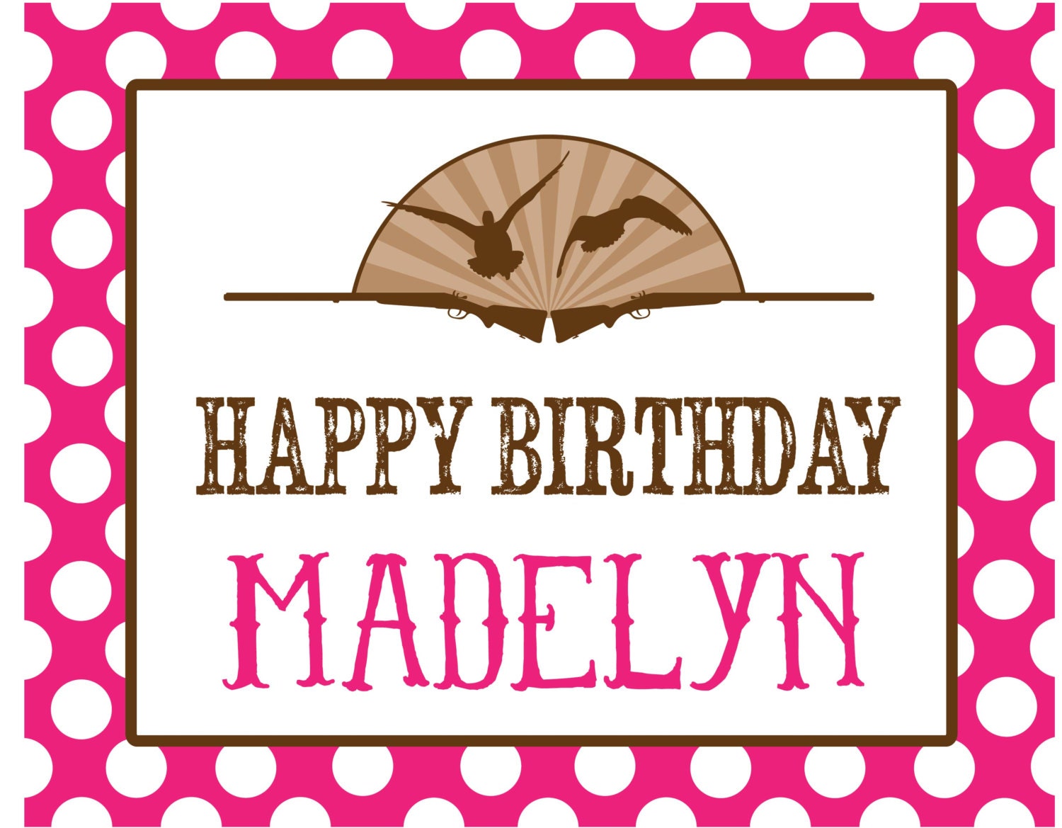 DIY, Hot Pink Duck Hunting Birthday PARTY PACK Il_570xn