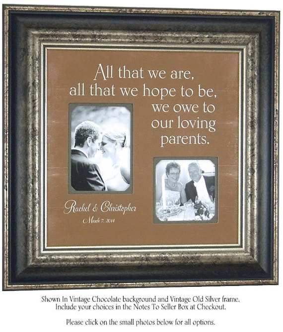 Personalized Wedding Gift to Parents Mother Father from Bride Groom ...