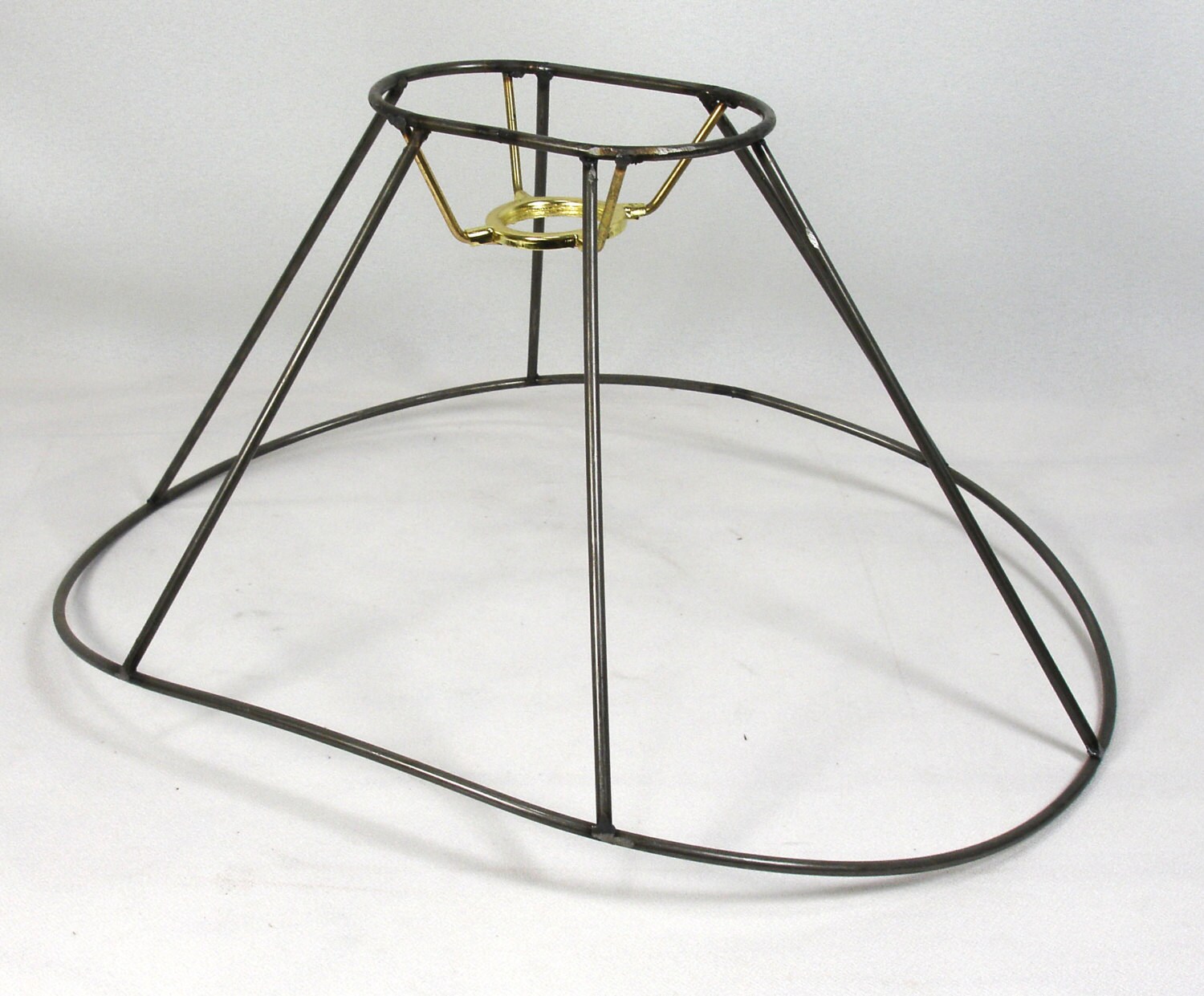 Items similar to Lamp Shade Frame Bridge Table Wire Oval Top and Bottom