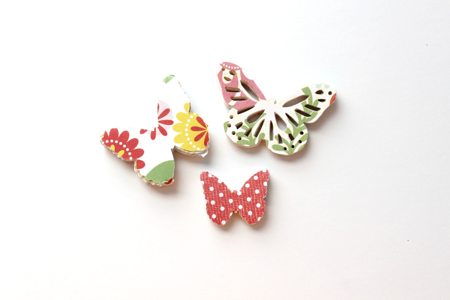 Bright Floral Butterfly Die Cuts - Assorted Summer Table Decor - Birthday Party Confetti - SweetPaperLove