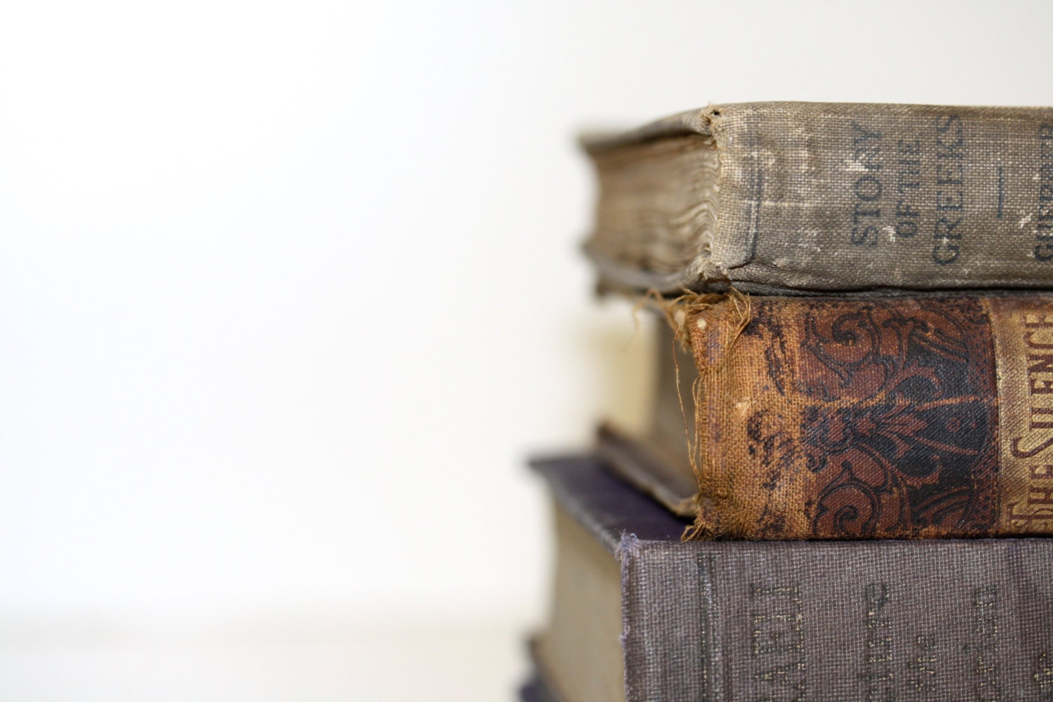 Shabby Chic Book Collection Faded Lilac Brown Tones Wedding Photography Prop  TREASURY ITEM - jaysworld
