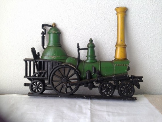 Sexton Cast Iron Steam Train wall plaque by FusionaryVintage