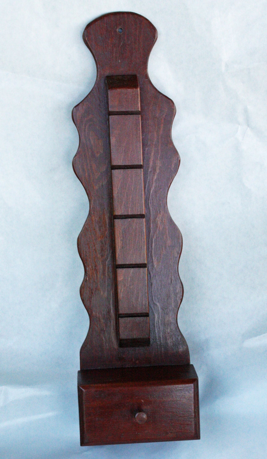 Vintage Wood Letter Holder With Drawer by BuyBackYesterday on Etsy