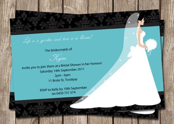 Personalised Bridal Shower Invitations - You Print Il_570xn