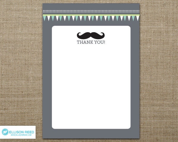 Little Man Printable - Little Man Thank You Note - Mustache Thank You Note - Mustache Baby Shower - Boy Baby Shower - First Birthday Il_570xn