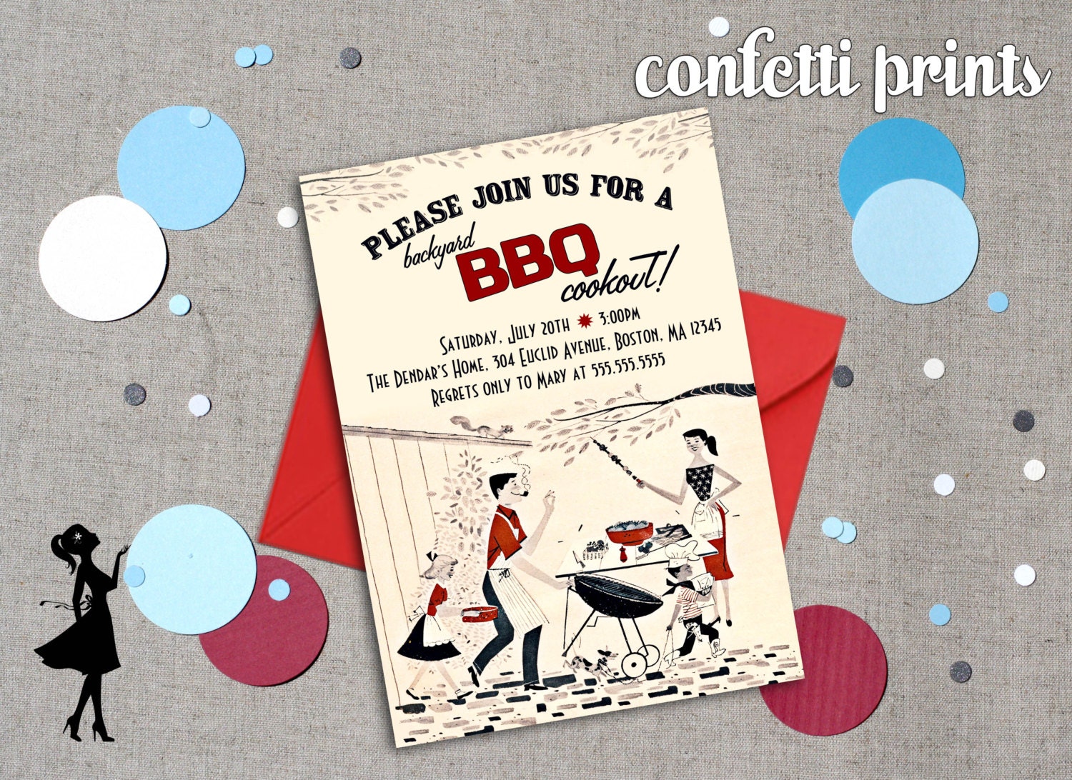 BBQ Invitation - BACKYARD BBQ Printable Il_570xn