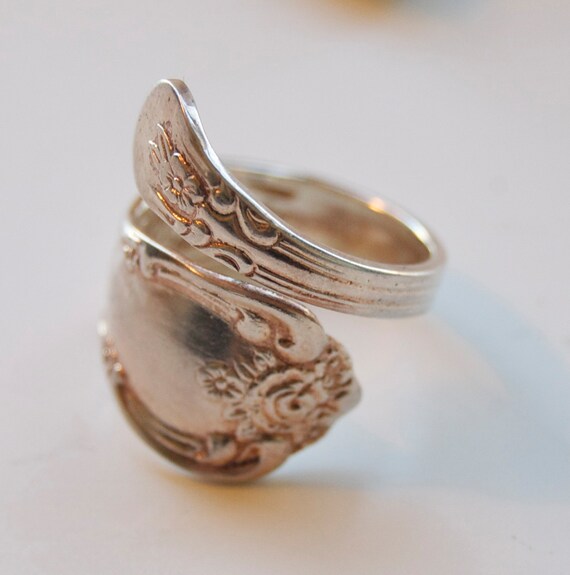Vintage Spoon Ring WM. A Rodgers Silver by MidwestAtticTreasure