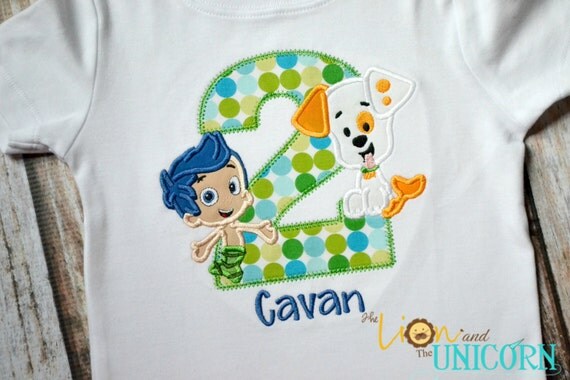 bubble guppies 1st birthday shirt