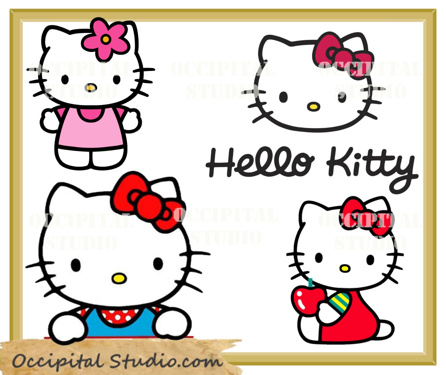 Items similar to Hello Kitty (Transparent Background) 10 pcs on Etsy