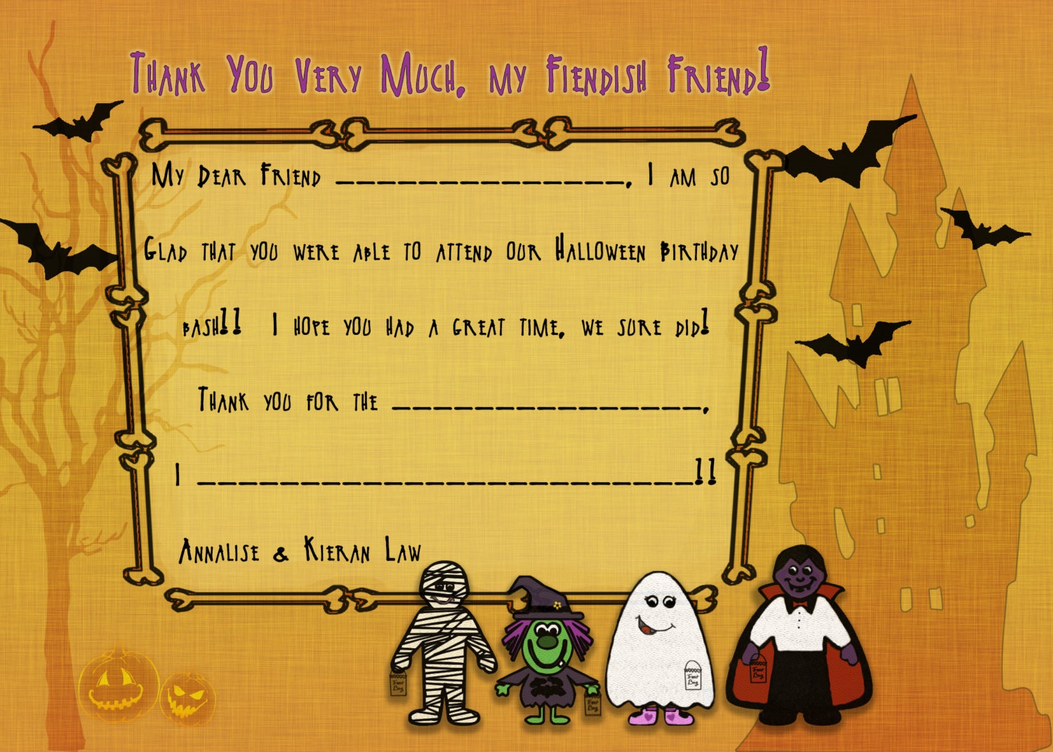 halloween thank you note
