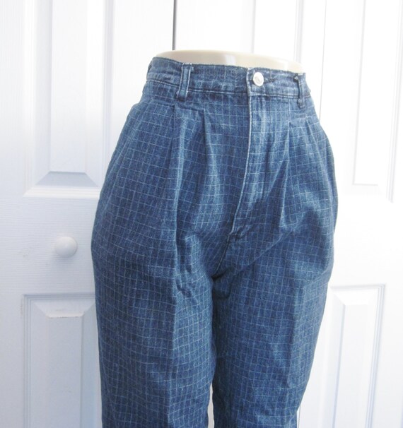 Pleated High Waisted Jeans Pants Womens by MarjoriesMemories