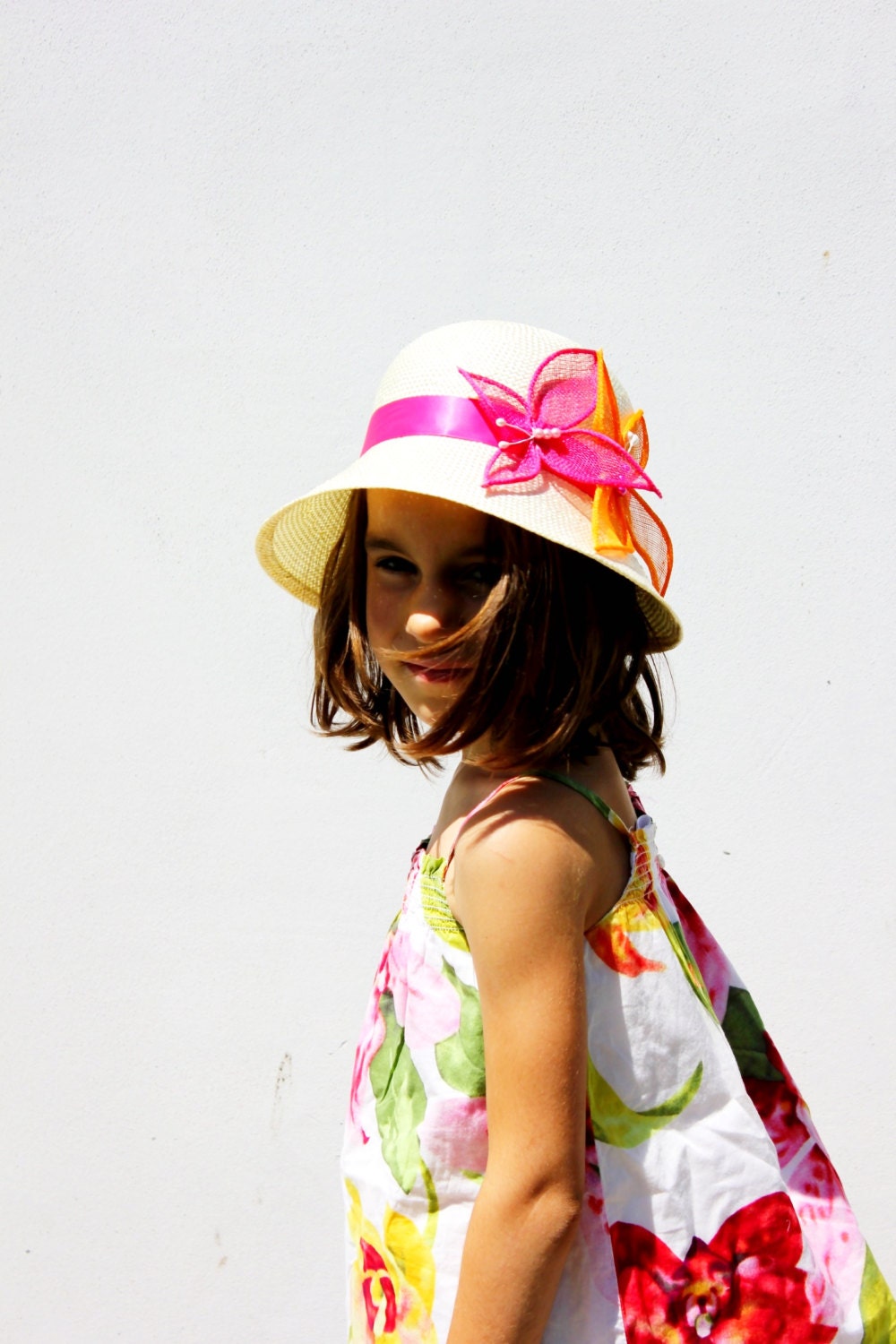 Sale, Summer hat for girls, Girls beach hat, kids summer hat - RedPepperHats