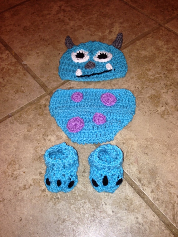 Crochet sully inspired from monsters inc hat by ...