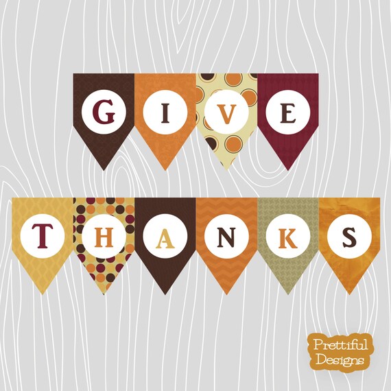 Give Thanks Banner INSTANT DOWNLOAD pdf File Il_570xn