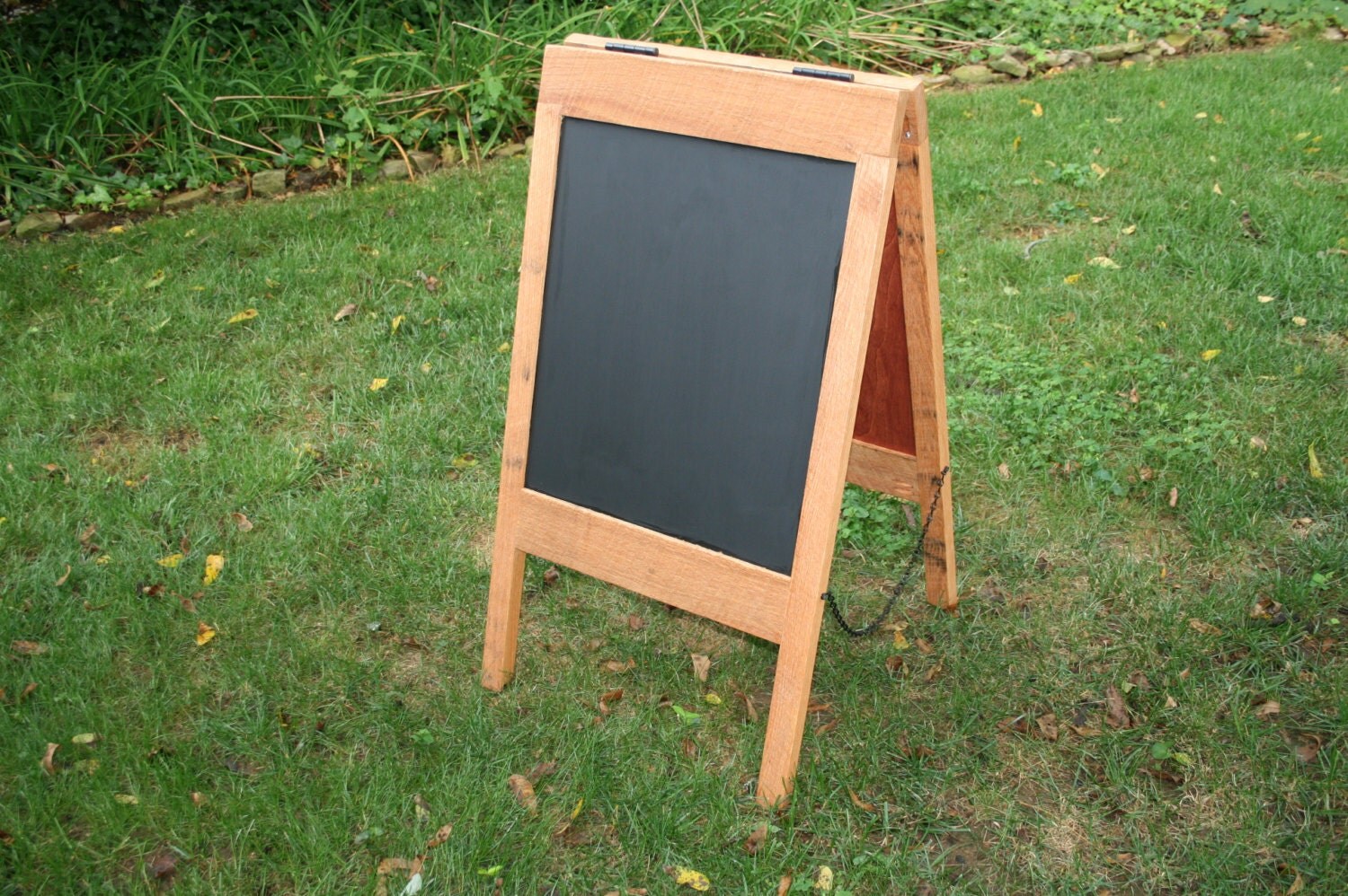 Solid Oak Sandwich Board Sidewalk Sign by GrayDogWoodworks on Etsy