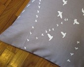 SALE Organic Dog Bed - Washable- Recycle Your Old Pillows- Birds in Flight