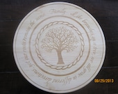 Wood Engraved Family Lazy Susan - TrueAmbition99