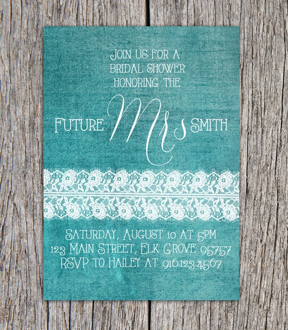 Lace Garter bridal shower invitation Il_570xn