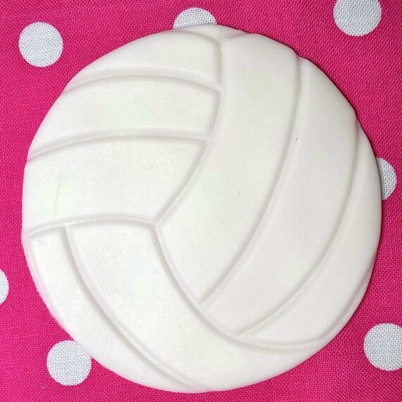 Items similar to Fondant Volleyball Cupcake Toppers (12) on Etsy