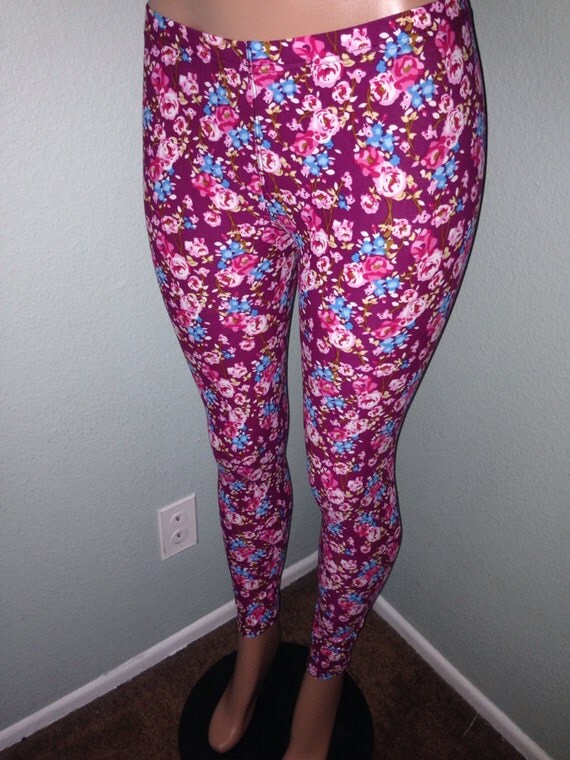 Floral Leggings by CaliforniaWear on Etsy