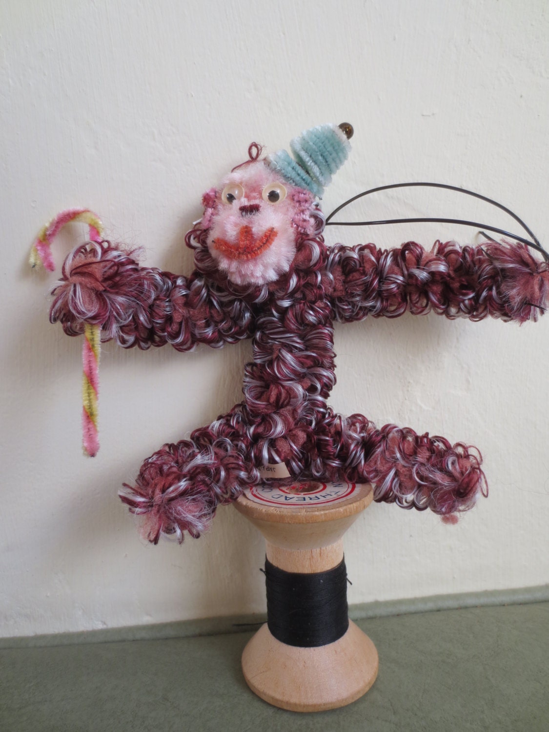 Vintage Monkey Pipecleaner Monkey Pipe Cleaner by BettyAndDot